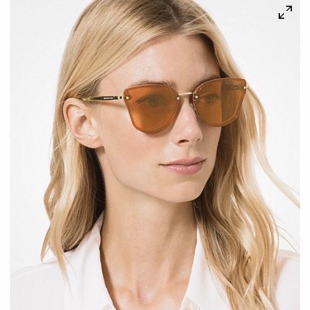 MICHAEL KORS Gold mirrored sunglasses